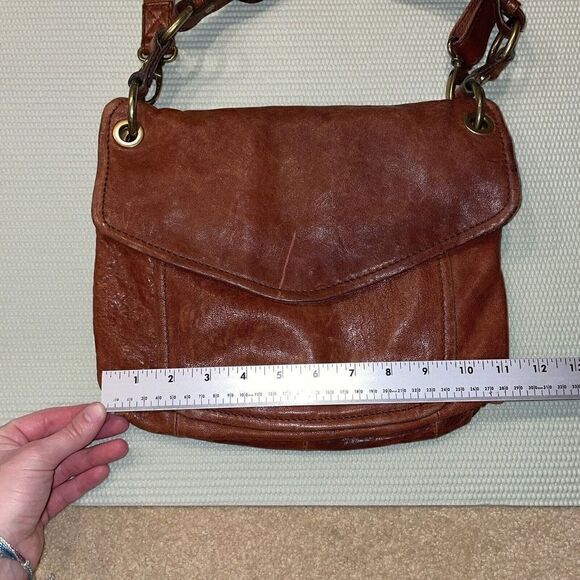 FOSSIL TAN LEATHER FLAP OVER MAGNETIC CLOSE PURSE LONG LIVE VINTAGE - Picture 5 of 12